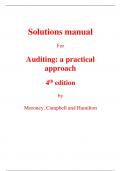 Solutions Manual for Auditing a practical approach 4th Edition by Moroney&comma; Campbell and Hamilton &lpar;All Chapters&comma; 100&percnt; Original Verified&comma; A&plus; Grade&rpar; 
