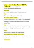 Level 3 Security Test &lpar;Answered 100&percnt; Correctly&rpar;