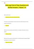 Brain pop Point of View Questions and  Verified Answers &vert; Passed &vert; A&plus; 