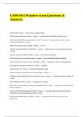 USPS SSA Window exam Questions & Answers&period;