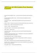 USPS Exam 421 SSA Academy Exam Questions & Answers&period;