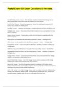 Postal Exam 421 Exam Questions & Answers&period;