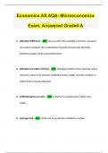 Economics AS AQA- Microeconomics Exam&comma; Answered Graded A