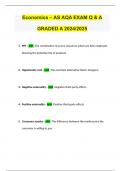Economics &ndash; AS AQA EXAM Q & A GRADED A 2024&sol;2025