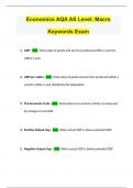 Economics AQA AS Level&colon; Micro Keywords Exam&comma; Q & A