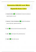Economics AQA AS Level: Micro Keywords Exam, Q & A