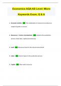 Economics AQA AS Level&colon; Micro Keywords Exam&comma; Q & A