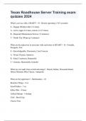 Texas Roadhouse Server Training exam quizzes 2024