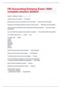 FIU Accounting Entrance Exam &vert; With complete solution 20242&sol;5