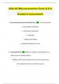 AQA AS Macroeconomics Exam Q & A Graded A Guaranteed&excl;&excl;