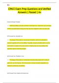 CPACC Exam Pack Questions and Verified Answers &vert; Passed &vert; A&plus;