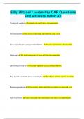 Billy Mitchell Leadership CAP Questions and Answers Rated A&plus;