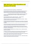 RHS 300 Exam 2 Quiz Questions and Answers All Correct
