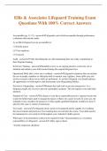 Ellis & Associates Lifeguard Training Exam Questions With 100&percnt; Correct Answers