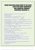 CNOR PRACTICE EXAM PREP BY CCI 2024- 2025 WITH BEST QUESTIONS  AND VERIFIED CORRECT  ANSWERS&sol;GRADED A&plus;