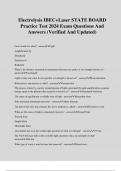 Electrolysis IBEC&plus;Laser STATE BOARD Practice Test 2024 Exam Questions And Answers &lpar;Verified And Updated&rpar;