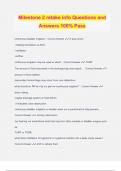 Milestone 2 retake info Questions and Answers 100&percnt; Pass