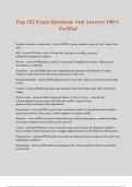 Eng 102 Exam Questions And Answers 100&percnt; Verified