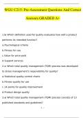 WGU C215&colon; Pre-Assessment Questions and Answers Already Passed