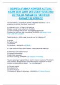OB&sol;PEDs FISDAP NEWEST ACTUAL  EXAM 2024 WITH 250 QUESTIONS AND  DETAILED ANSWERS &lpar;VERIFIED  ANSWERS&rpar; AGRADE