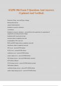 EXPH 386 Exam 5 Questions And Answers &lpar;Updated And Verified&rpar;