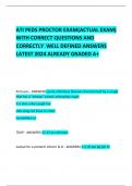 ATI PEDS PROCTOR EXAM&lpar;ACTUAL EXAM&rpar; WITH CORRECT QUESTIONS AND CORRECTLY  WELL DEFINED ANSWERS LATEST 2024 ALREADY GRADED A&plus;   