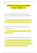EC248 T&sol;F&sol;U Questions and Verified  Answers &vert; Passed &vert; A&plus; 