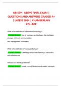 NR 599 &vert; NR599 FINAL EXAM &vert; QUESTIONS AND ANSWERS GRADED A&plus; &vert; LATEST 2024 &vert; CHAMBERLAIN COLLEGE