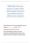 NEIEP 800 Final Exam Version 2 &lpar;Latest 2023&sol; 2024 Update&rpar; Questions and Verified Answers&vert; 100&percnt; Correct&vert; Grade A
