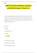 NATE AC Service Certification Questions  and Verified Answers &vert; Passed &vert; A&plus;