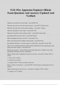 FAE &lpar;Fire Apparatus Engineer&rpar; Illinois Exam Questions And Answers &lpar;Updated And Verified&rpar;
