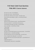 FAE Study Guide Exam Questions With 100&percnt; Correct Answers