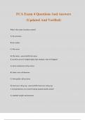 FCA Exam 4 Questions And Answers &lpar;Updated And Verified&rpar;