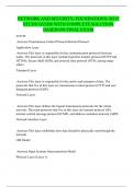 NETWORK AND SECURITY- FOUNDATIONS- D315 STUDY GUIDE WITH COMPLETE SOLUTION BASED ON FINAL EXAM