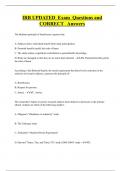 IRB UPDATED Exam Questions and  CORRECT Answers