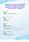 NSG222&sol; NSG 222 Exam 6&colon; &lpar;Latest 2024&sol; 2025 Update&rpar; Family Nursing Review&vert; Questions and Verified Answers&vert; 100&percnt; Correct&vert; Grade A &ndash; Herzing