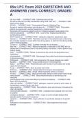 68w LPC Exam 2023 QUESTIONS AND ANSWERS &lpar;100&percnt; CORRECT&rpar; GRADED A