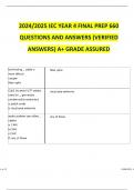 2024/2025 IEC YEAR 4 FINAL PREP 660 QUESTIONS AND ANSWERS (VERIFIED ANSWERS) A+ GRADE ASSURED.