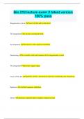 Bio 210 lecture exam 2 latest version 100&percnt; pass