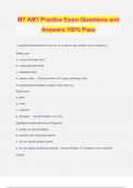 MT AMT Practice Exam Questions and Answers 100&percnt; Pass