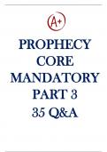 Prophecy- Core Mandatory Part III &lpar;Nursing&rpar;&sol; Prophecy Core Mandatory Part 3&semi; Answered