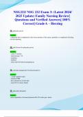 NSG222&sol; NSG 222 Exam 3&colon; &lpar;Latest 2024&sol; 2025 Update&rpar; Family Nursing Review&vert; Questions and Verified Answers&vert; 100&percnt; Correct&vert; Grade A &ndash; Herzing