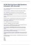 PLTW CEA Final Exam 2024 Questions & Answers 100&percnt; Accurate&excl;