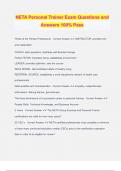NETA Personal Trainer Exam Questions and Answers 100&percnt; Pass