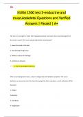 NURA 1500 test 5-endocrine and  musculoskeletal Questions and Verified  Answers &vert; Passed &vert; A&plus; 