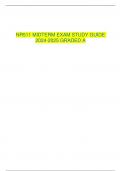 NR511 MIDTERM EXAM STUDY GUIDE 2024-2025 GRADED A