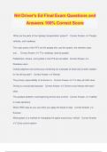 NH Driver's Ed Final Exam Questions and Answers 100&percnt; Correct Score