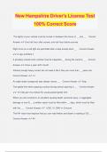 New Hampshire Driver's License Test 100&percnt; Correct Score