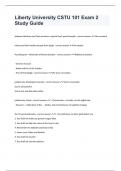 Liberty University CSTU 101 Exam 2 Study Guide fully solved