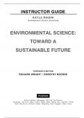 Official&copy; Solutions Manual to Accompany Environmental Science Toward A Sustainable Future&comma;Wright&comma;13e